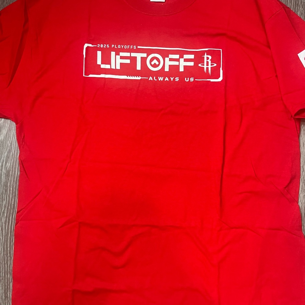 Houston Rockets 2025 Playoffs LIFTOFF XL Tshirt NBA - Picture 5 of 5